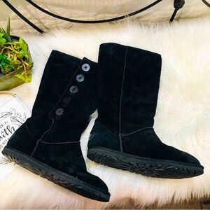 UGG Lo Pro Button Black Boots Sz US 5